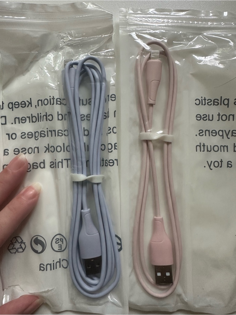 Universal Lightning to USB Charging Cable - Pink and Lavender